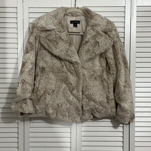 Halogen Cream Teddy Jacket petite xs